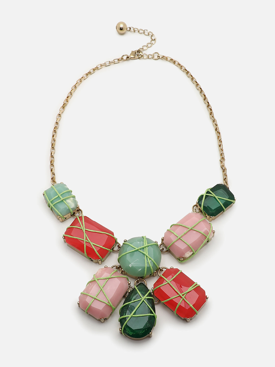 Gold Plated Designer Stone Necklace