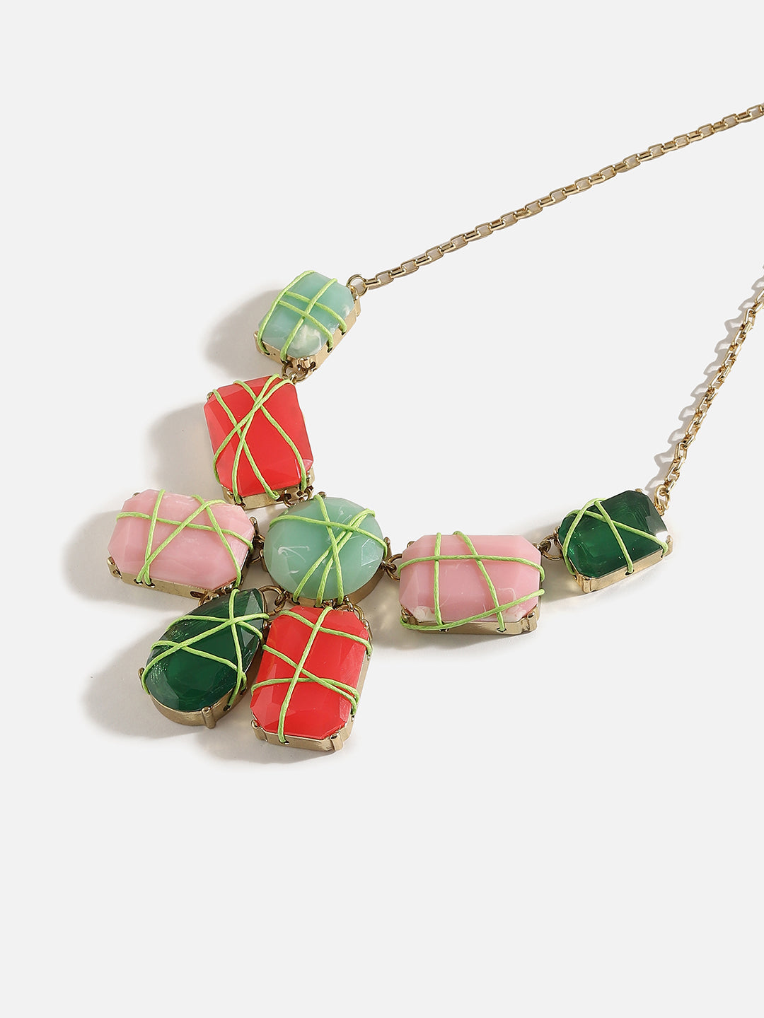 Gold Plated Designer Stone Necklace
