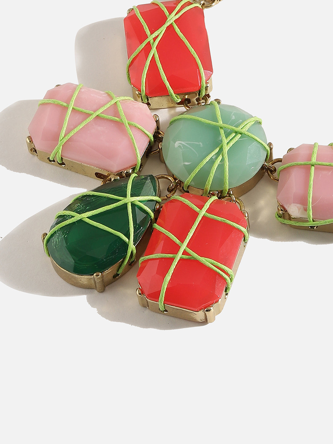 Gold Plated Designer Stone Necklace