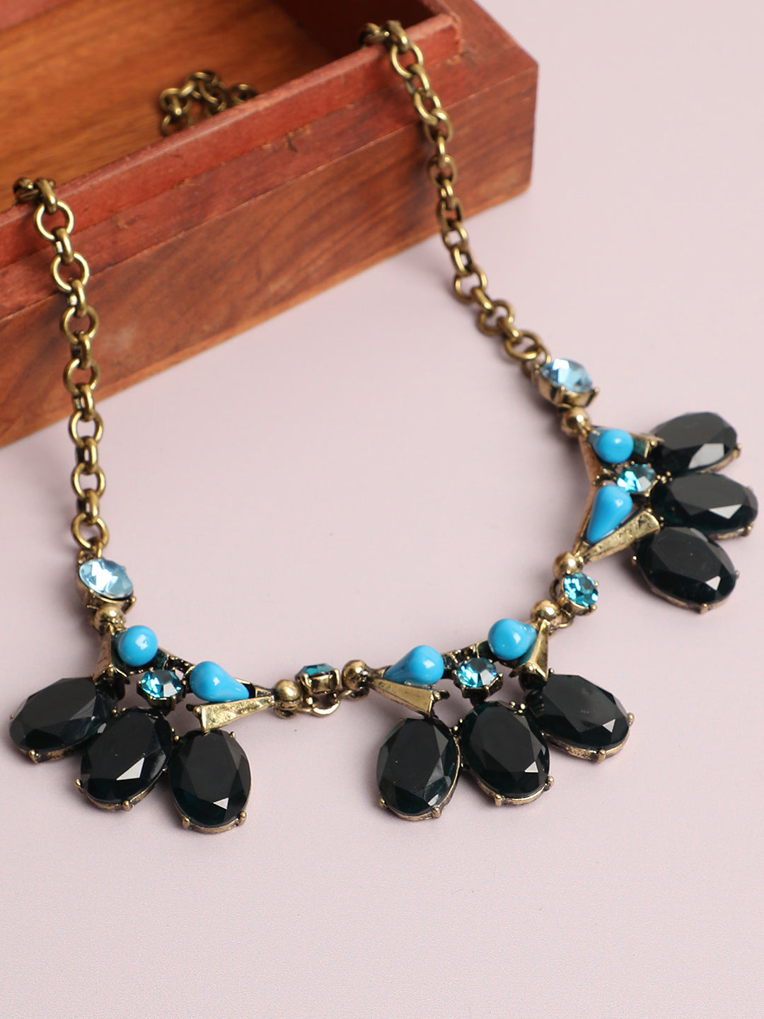 Gold Plated Designer Stone Necklace