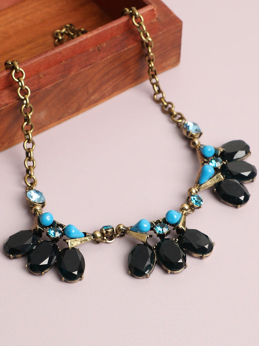 Gold Plated Designer Stone Necklace