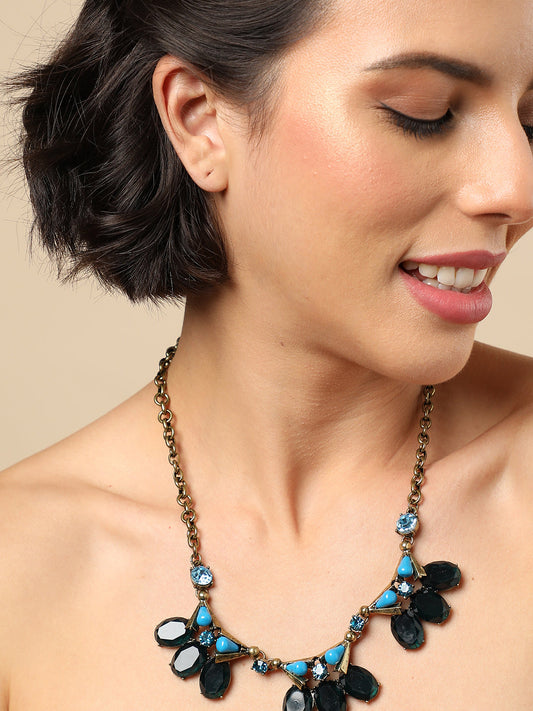 Gold Plated Designer Stone Necklace