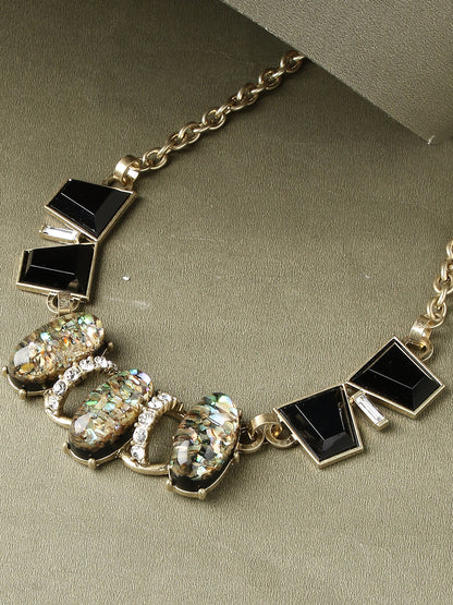 Gold Plated Designer Stone Necklace