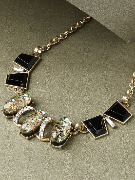 Gold Plated Designer Stone Necklace
