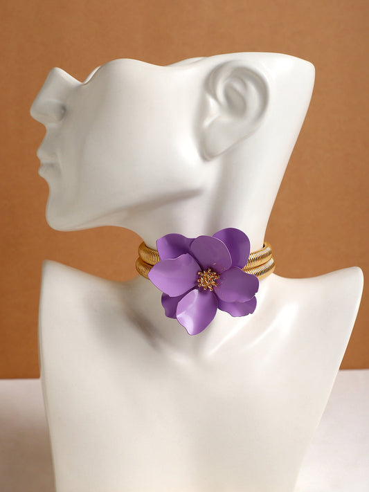 Women's The Poppy Choker Necklace - Lavender