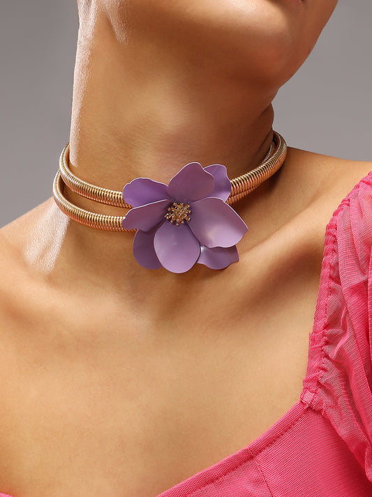 Women's The Poppy Choker Necklace - Lavender