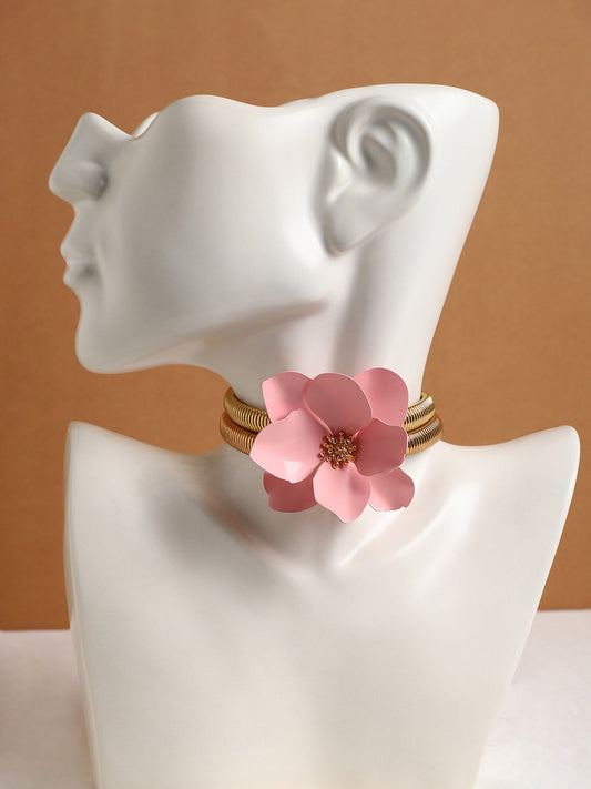 Women's The Poppy Choker Necklace - Blush Pink