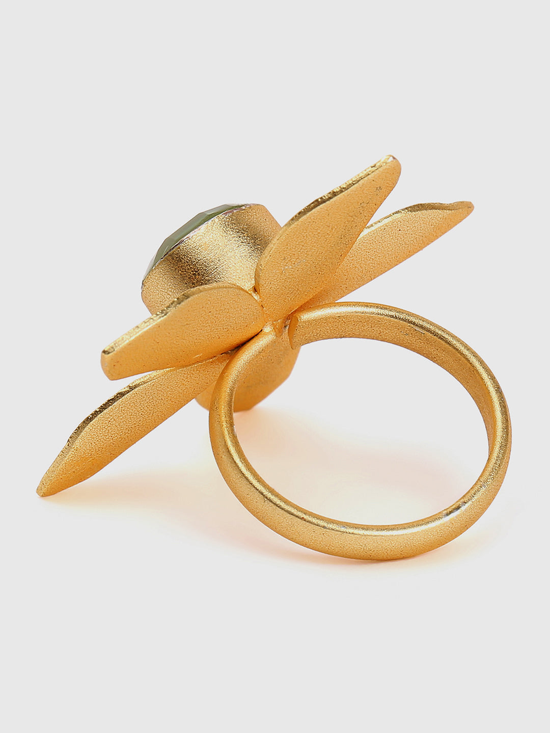 Gold-Plated Stone Ring