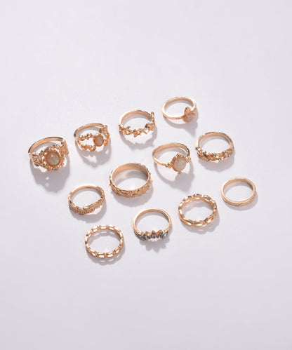 Pack of 24 Gold Plated Designer Stone Ring