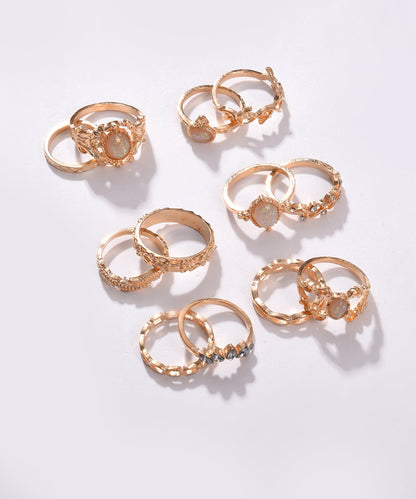 Pack of 24 Gold Plated Designer Stone Ring