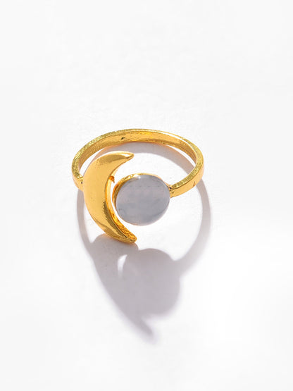 Gold Plated Designer Stone Ring