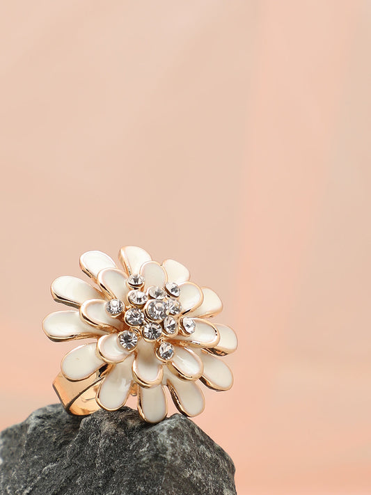Gold Plated Designer Stone Ring