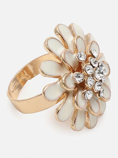 Gold Plated Designer Stone Ring