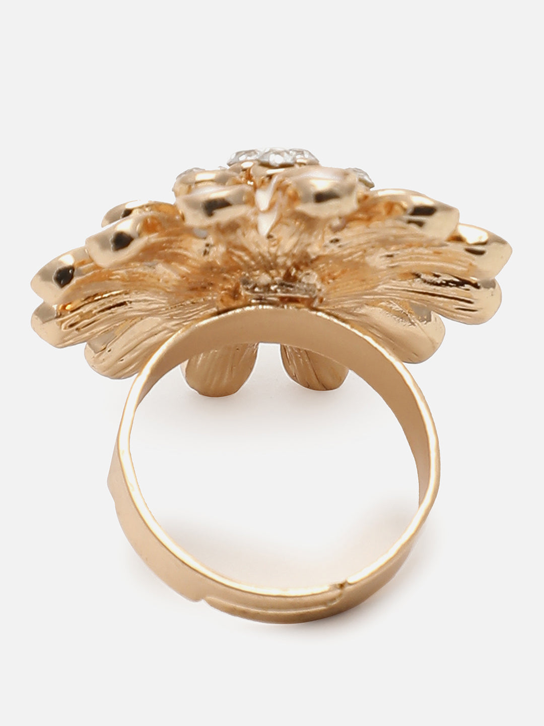 Gold Plated Designer Stone Ring