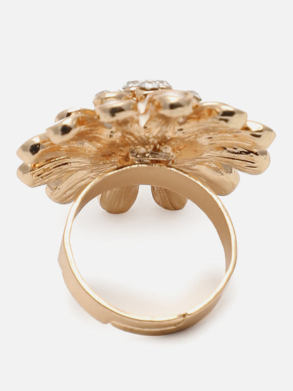 Gold Plated Designer Stone Ring
