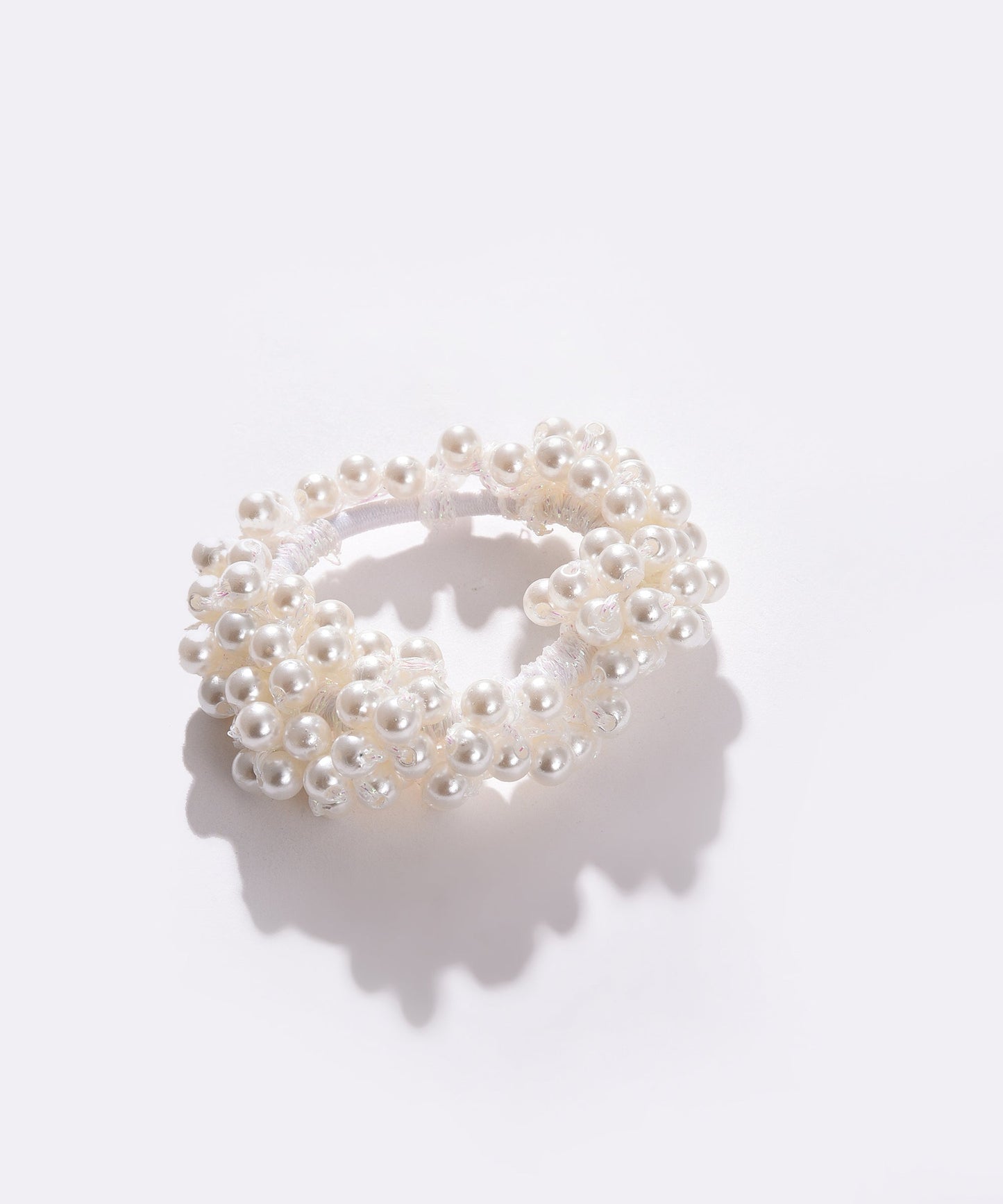Gold Plated Pearls Beaded Scrunchie