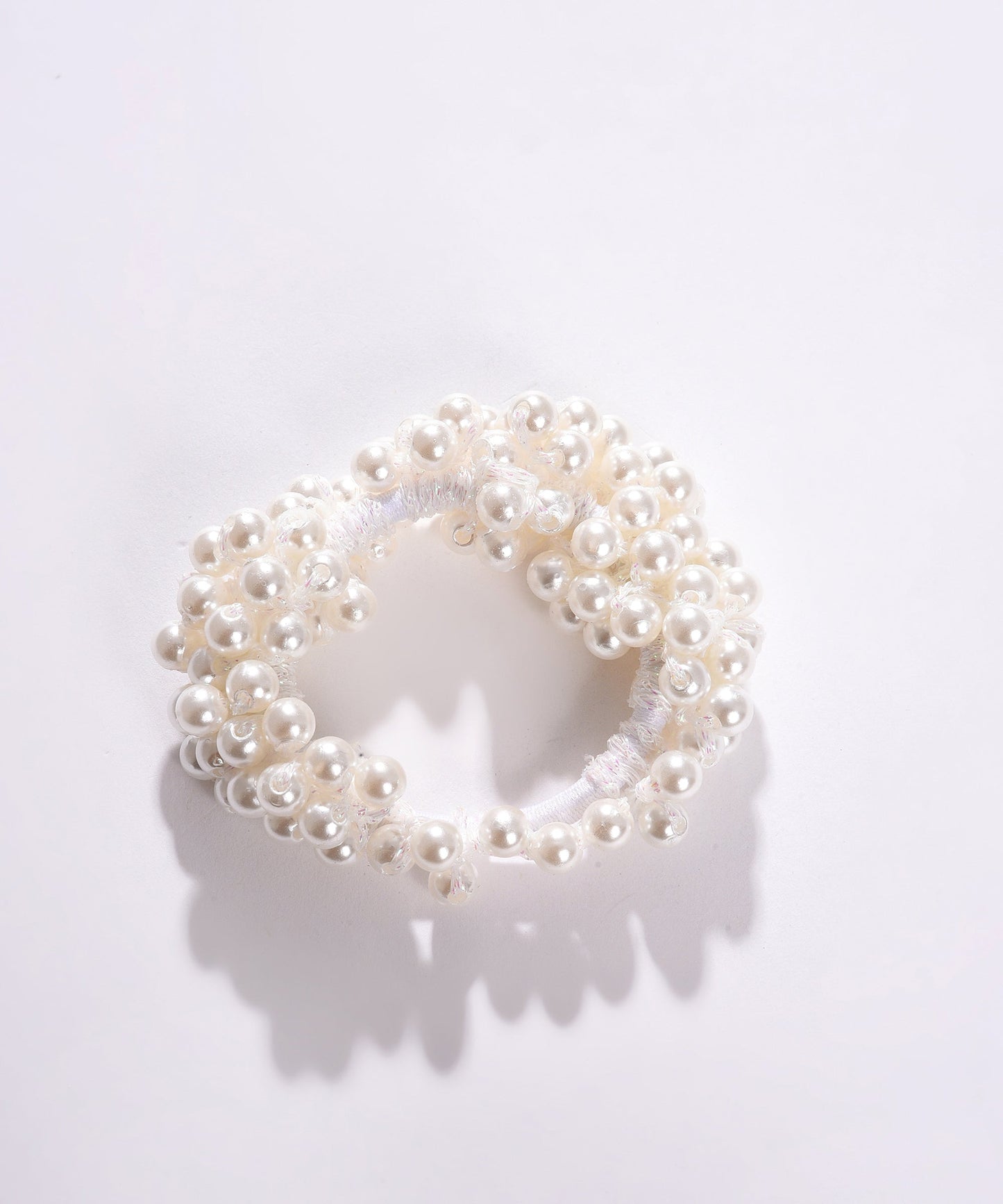 Gold Plated Pearls Beaded Scrunchie