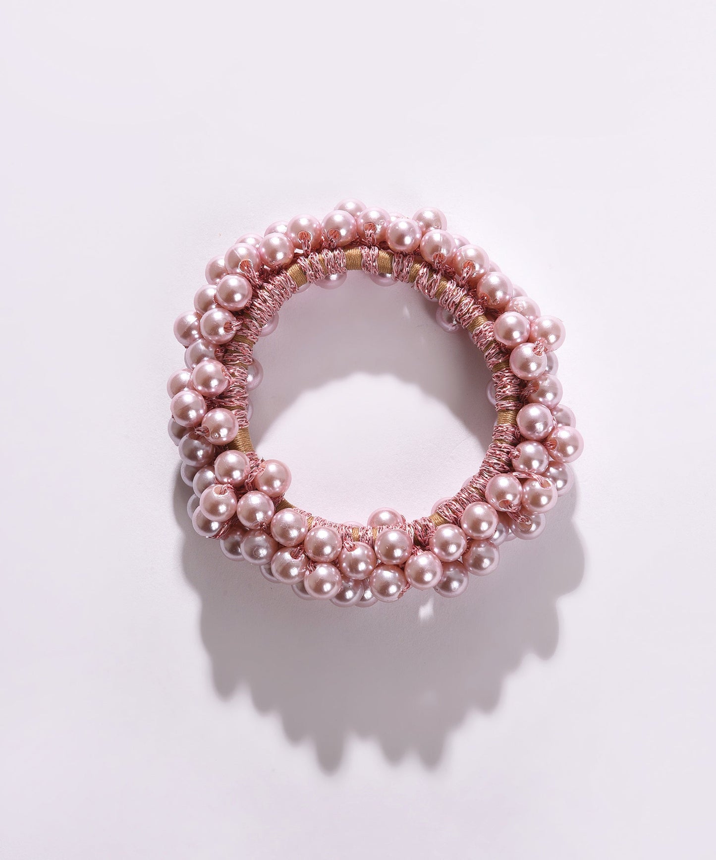 Gold Plated Pearls Scrunchie