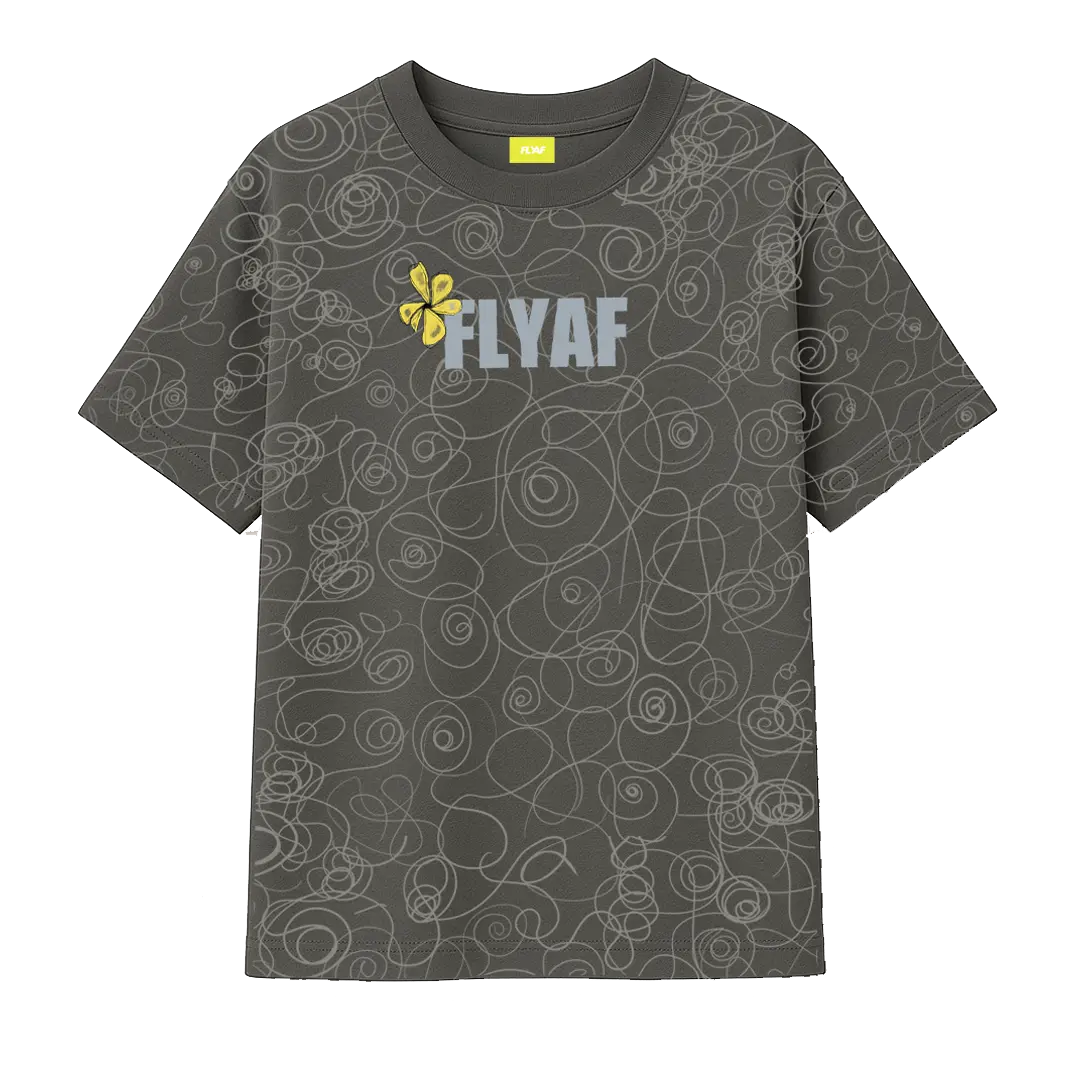 Soul Art Printed Grey T-Shirt FLYAF