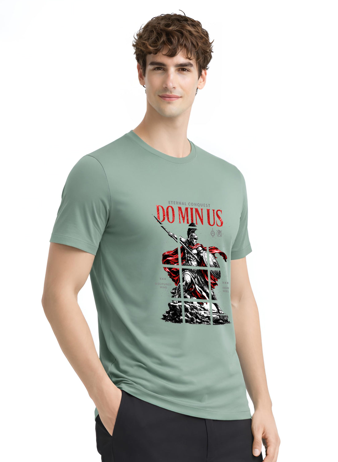 ADRO Mens Dominus Warrior Legacy Printed T-Shirt for Men | Cotton Printed Tshirt | Regular Fit Casual T-Shirts | Summer Tshirts