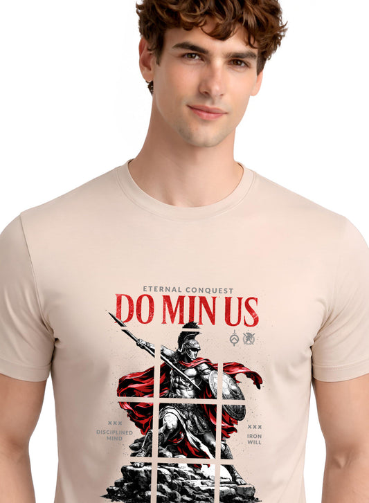 ADRO Mens Dominus Warrior Legacy Printed T-Shirt for Men | Cotton Printed Tshirt | Regular Fit Casual T-Shirts | Summer Tshirts