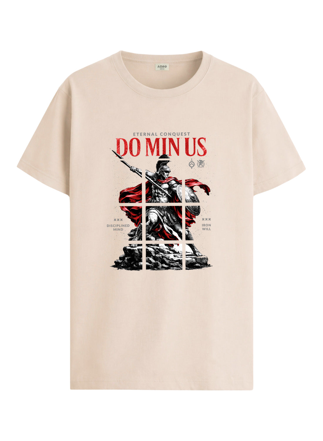 ADRO Mens Dominus Warrior Legacy Printed T-Shirt for Men | Cotton Printed Tshirt | Regular Fit Casual T-Shirts | Summer Tshirts