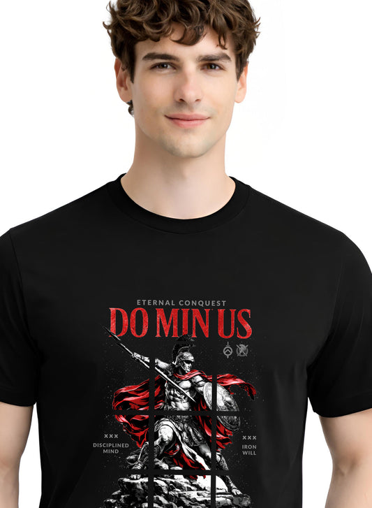 ADRO Mens Dominus Warrior Legacy Printed T-Shirt for Men | Cotton Printed Tshirt | Regular Fit Casual T-Shirts | Summer Tshirts