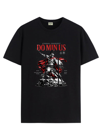 ADRO Mens Dominus Warrior Legacy Printed T-Shirt for Men | Cotton Printed Tshirt | Regular Fit Casual T-Shirts | Summer Tshirts
