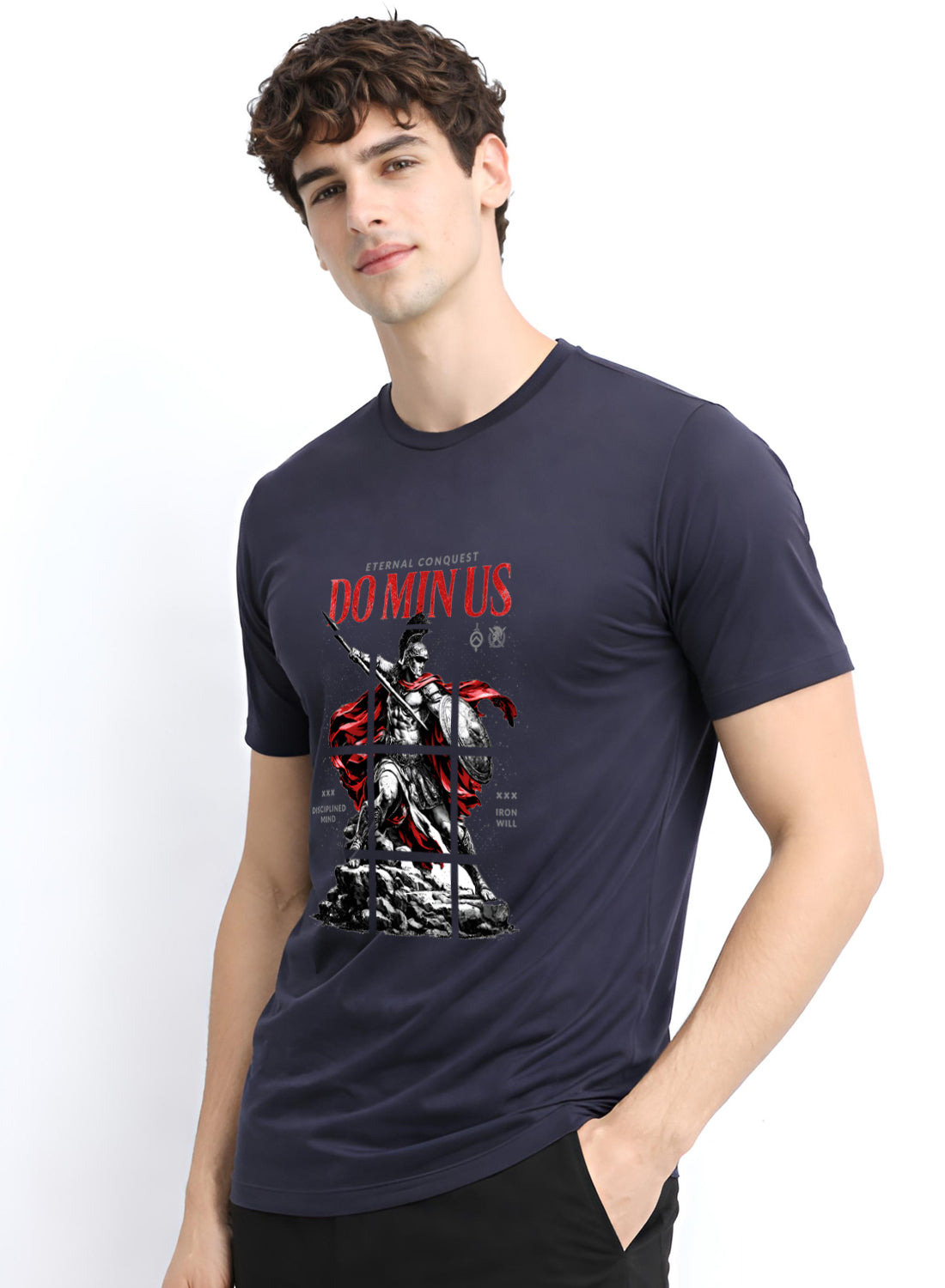 ADRO Mens Dominus Warrior Legacy Printed T-Shirt for Men | Cotton Printed Tshirt | Regular Fit Casual T-Shirts | Summer Tshirts