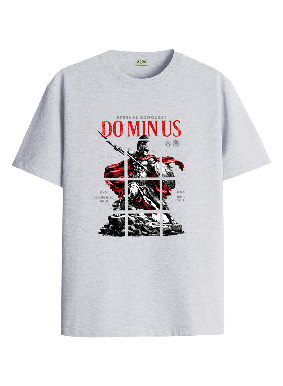 ADRO Mens Dominus Warrior Legacy Printed T-Shirt for Men | Cotton Printed Tshirt | Regular Fit Casual T-Shirts | Summer Tshirts