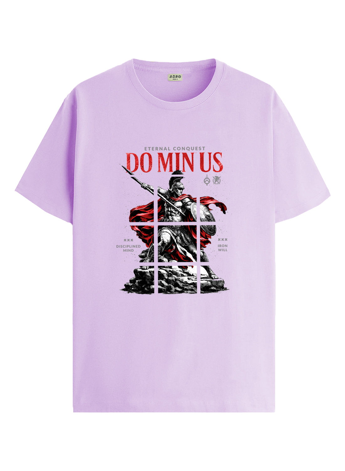 ADRO Mens Dominus Warrior Legacy Printed T-Shirt for Men | Cotton Printed Tshirt | Regular Fit Casual T-Shirts | Summer Tshirts