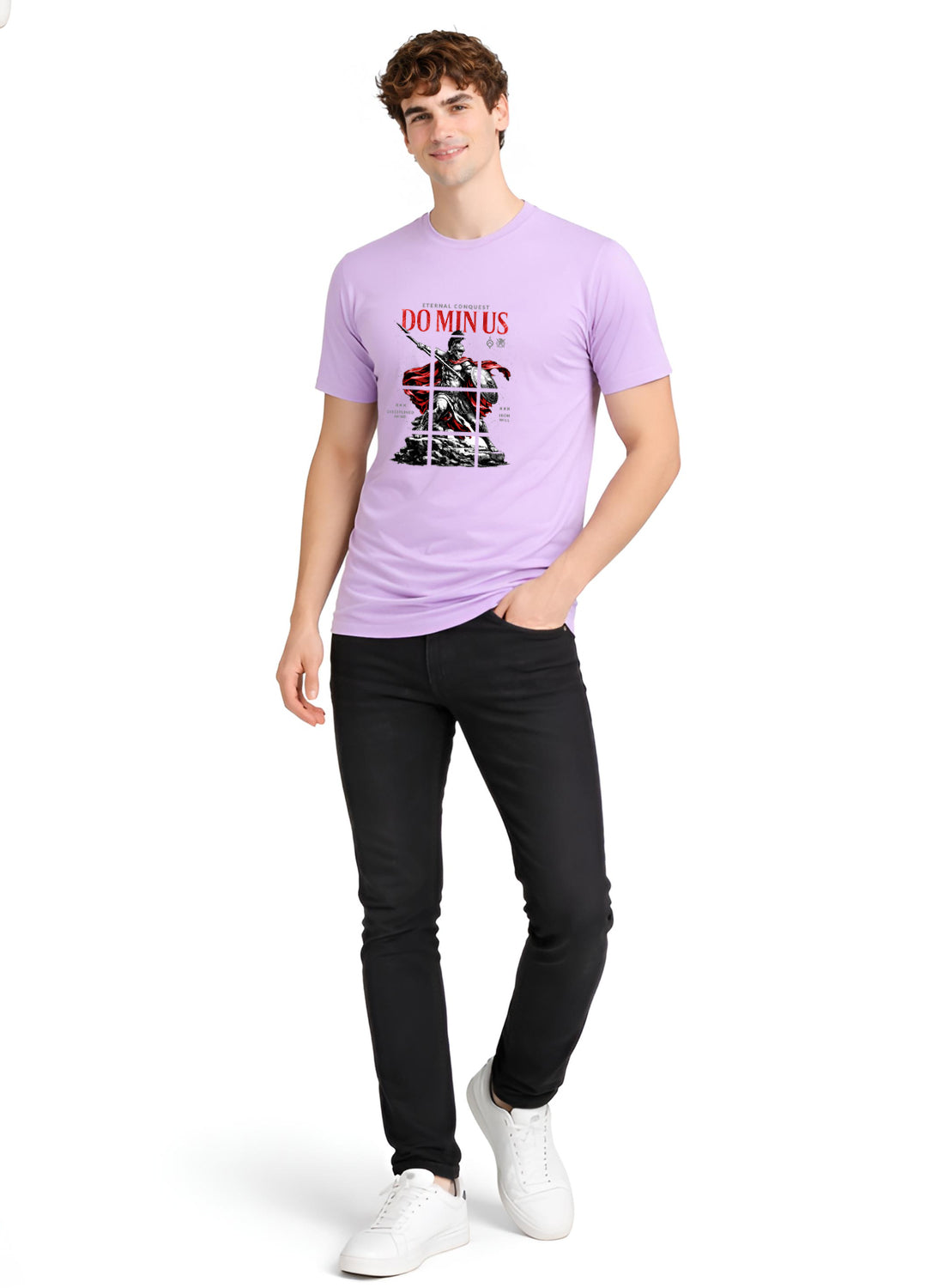ADRO Mens Dominus Warrior Legacy Printed T-Shirt for Men | Cotton Printed Tshirt | Regular Fit Casual T-Shirts | Summer Tshirts