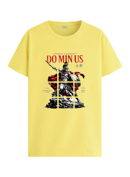 ADRO Mens Dominus Warrior Legacy Printed T-Shirt for Men | Cotton Printed Tshirt | Regular Fit Casual T-Shirts | Summer Tshirts