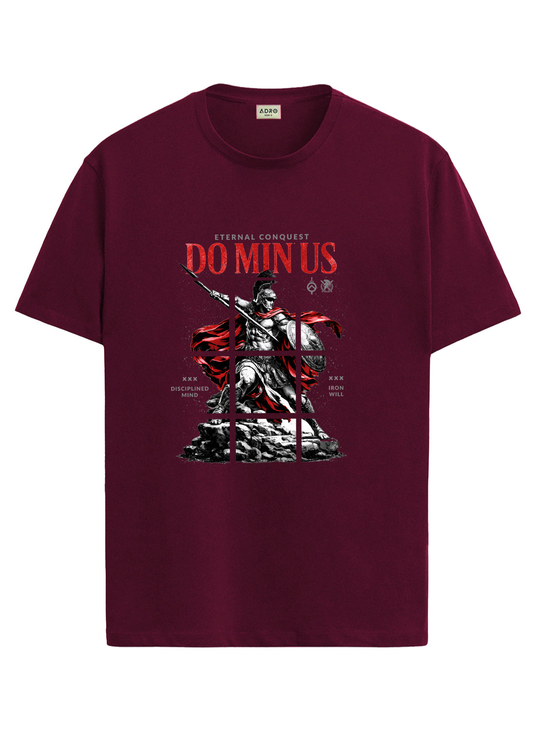 ADRO Mens Dominus Warrior Legacy Printed T-Shirt for Men | Cotton Printed Tshirt | Regular Fit Casual T-Shirts | Summer Tshirts