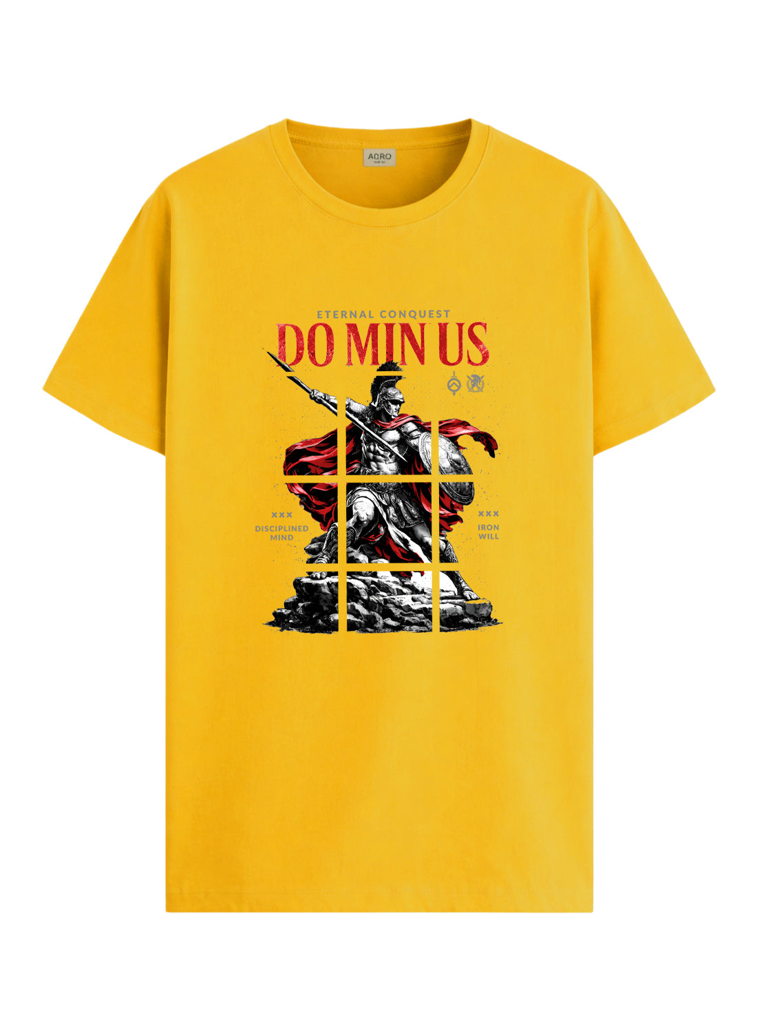 ADRO Mens Dominus Warrior Legacy Printed T-Shirt for Men | Cotton Printed Tshirt | Regular Fit Casual T-Shirts | Summer Tshirts