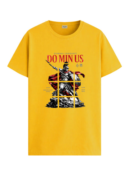 ADRO Mens Dominus Warrior Legacy Printed T-Shirt for Men | Cotton Printed Tshirt | Regular Fit Casual T-Shirts | Summer Tshirts