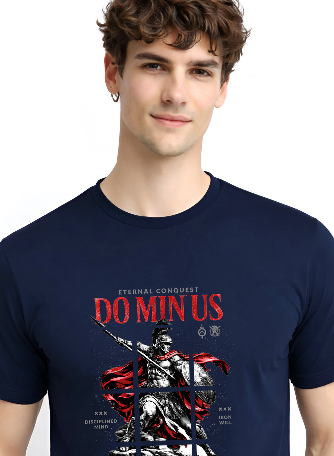ADRO Mens Dominus Warrior Legacy Printed T-Shirt for Men | Cotton Printed Tshirt | Regular Fit Casual T-Shirts | Summer Tshirts