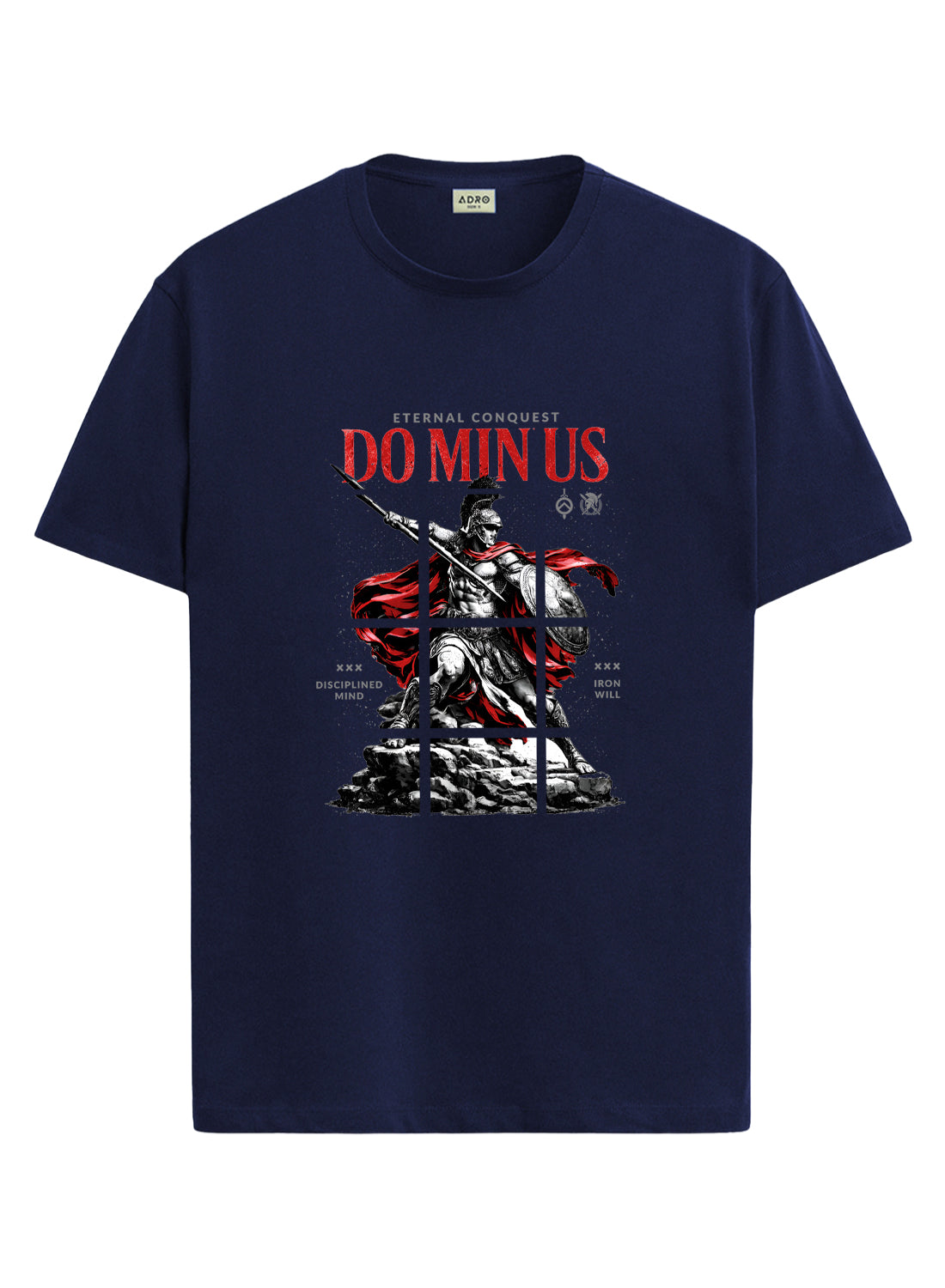 ADRO Mens Dominus Warrior Legacy Printed T-Shirt for Men | Cotton Printed Tshirt | Regular Fit Casual T-Shirts | Summer Tshirts