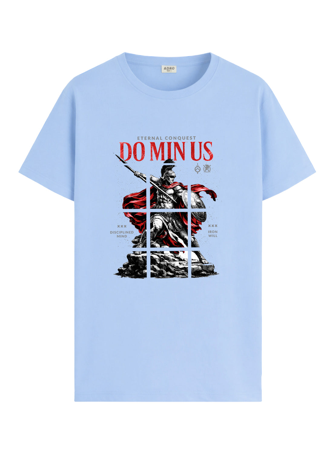 ADRO Mens Dominus Warrior Legacy Printed T-Shirt for Men | Cotton Printed Tshirt | Regular Fit Casual T-Shirts | Summer Tshirts