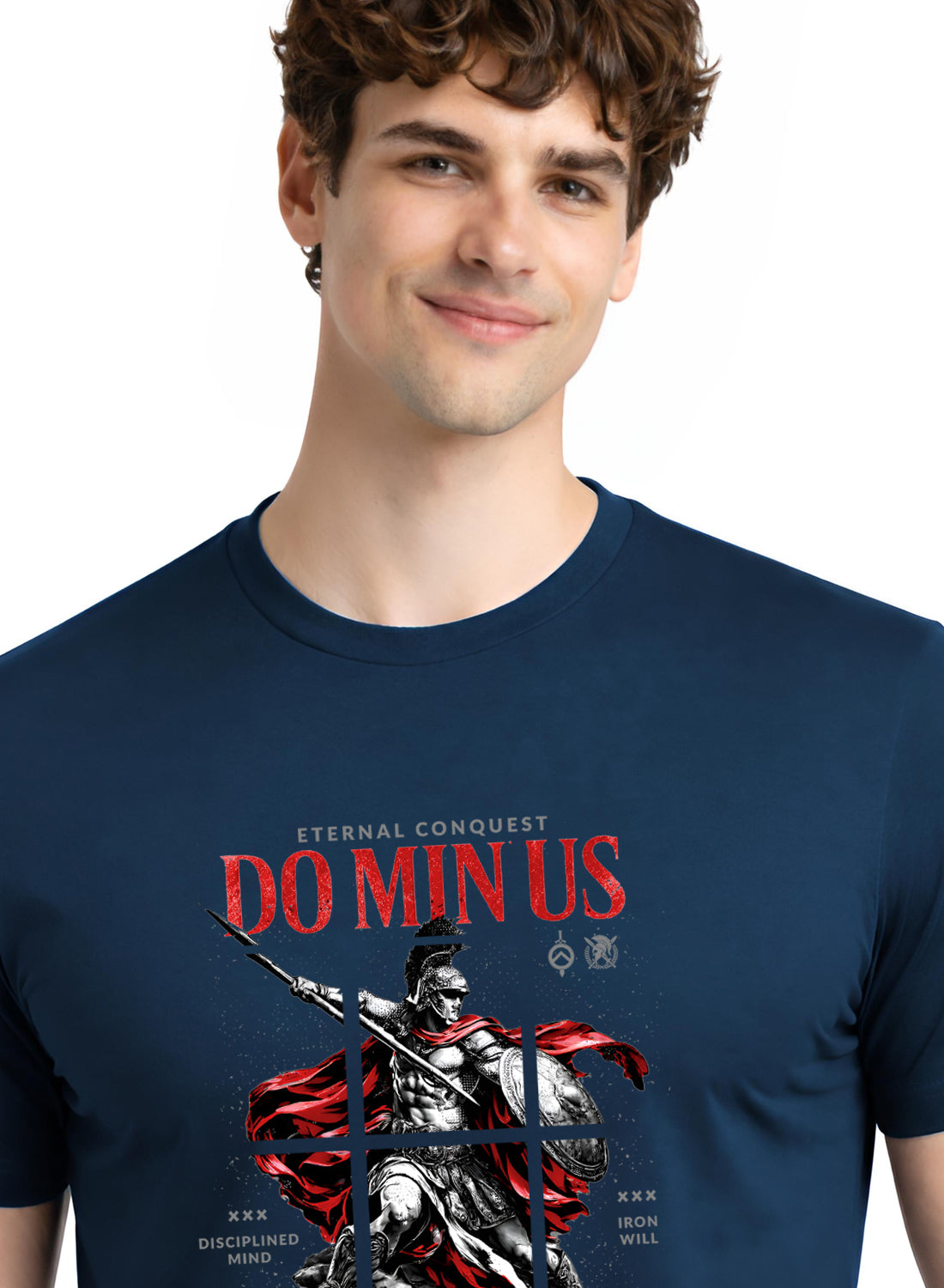 ADRO Mens Dominus Warrior Legacy Printed T-Shirt for Men | Cotton Printed Tshirt | Regular Fit Casual T-Shirts | Summer Tshirts