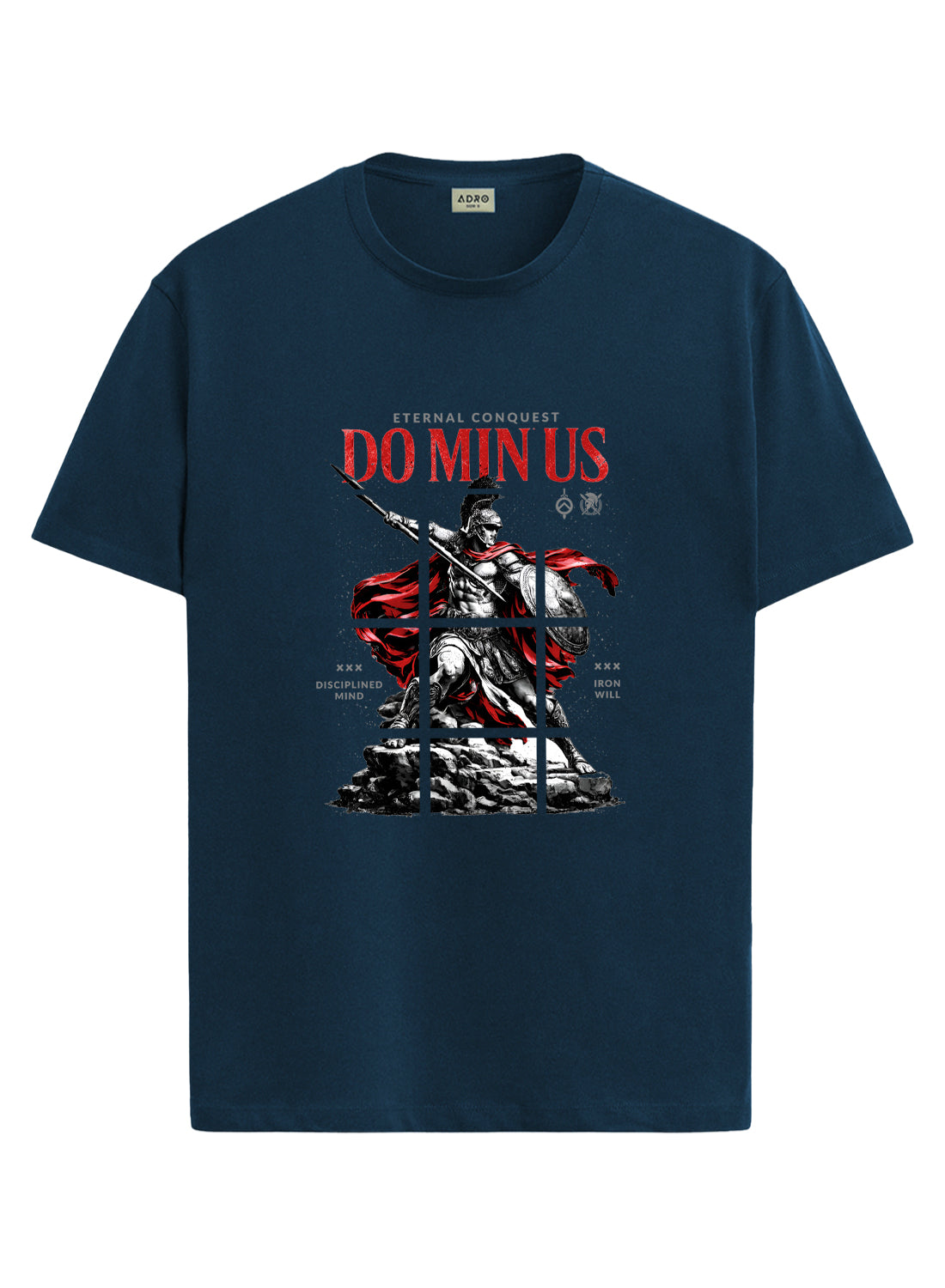 ADRO Mens Dominus Warrior Legacy Printed T-Shirt for Men | Cotton Printed Tshirt | Regular Fit Casual T-Shirts | Summer Tshirts