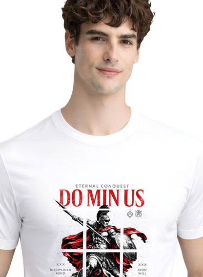 ADRO Mens Dominus Warrior Legacy Printed T-Shirt for Men | Cotton Printed Tshirt | Regular Fit Casual T-Shirts | Summer Tshirts