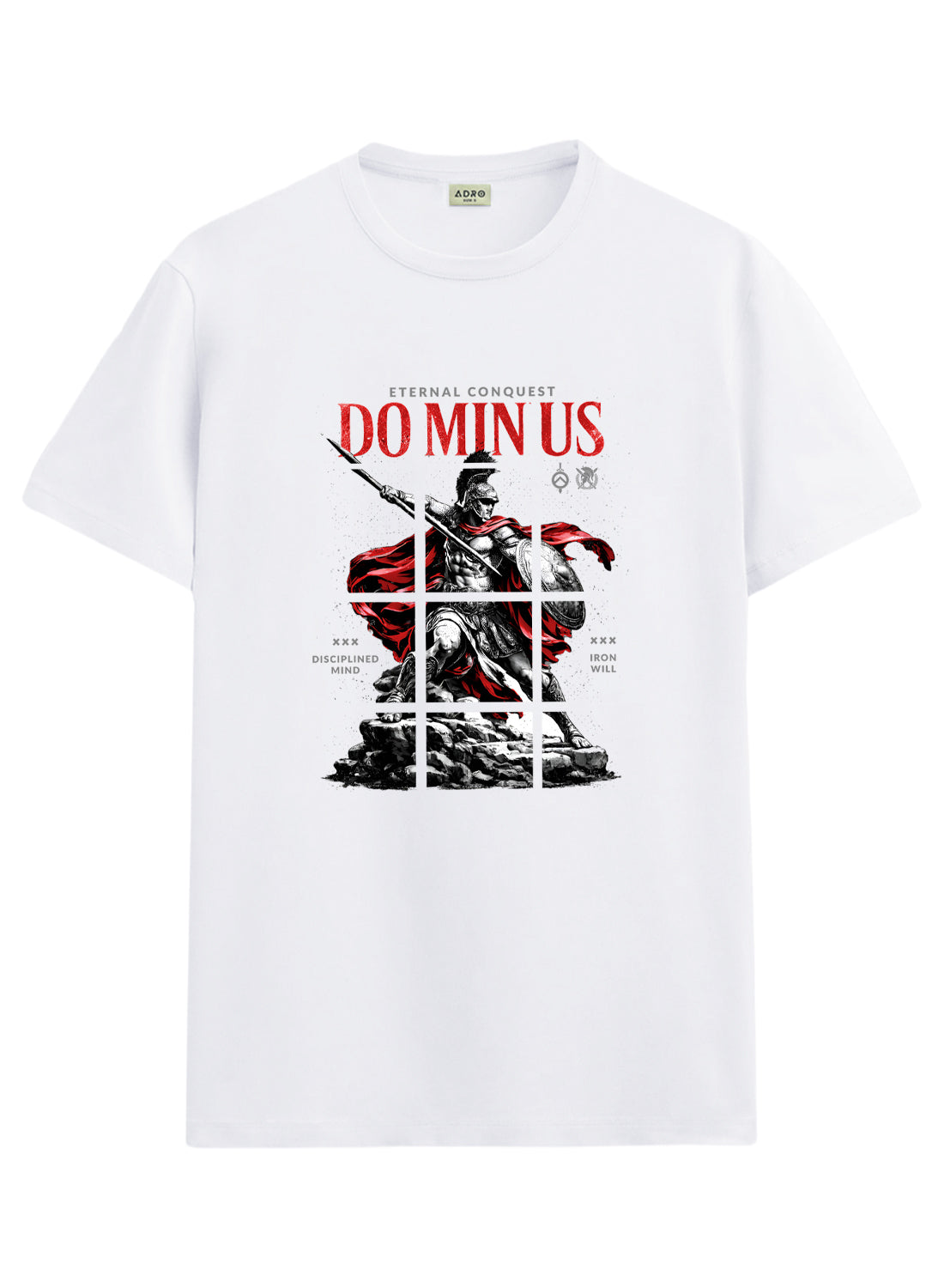 ADRO Mens Dominus Warrior Legacy Printed T-Shirt for Men | Cotton Printed Tshirt | Regular Fit Casual T-Shirts | Summer Tshirts