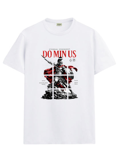 ADRO Mens Dominus Warrior Legacy Printed T-Shirt for Men | Cotton Printed Tshirt | Regular Fit Casual T-Shirts | Summer Tshirts