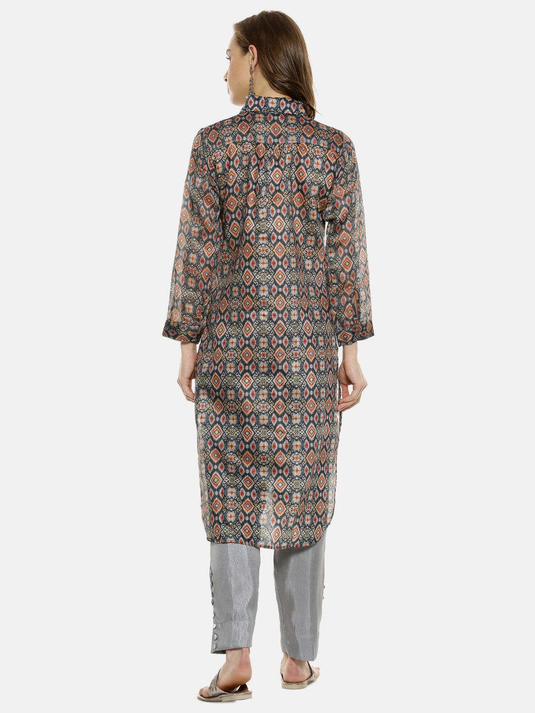 Ikat Print Kurta