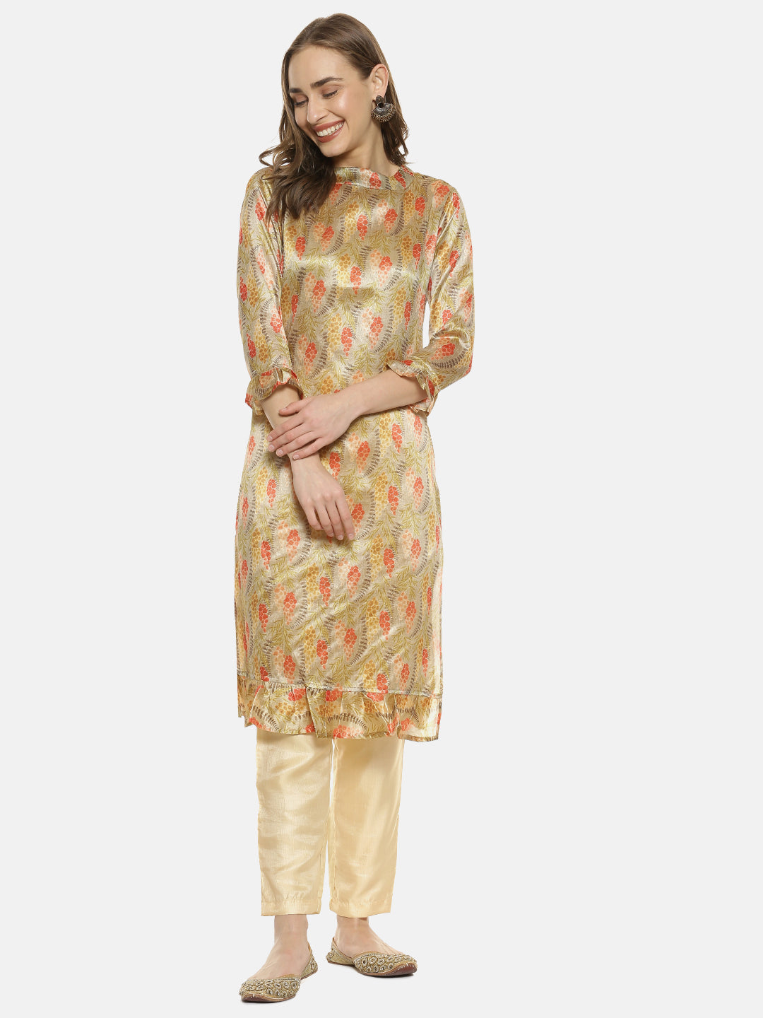 Pinacolada Instafab Women Stylish Floral Design Casual Kurta Ethnic Wear