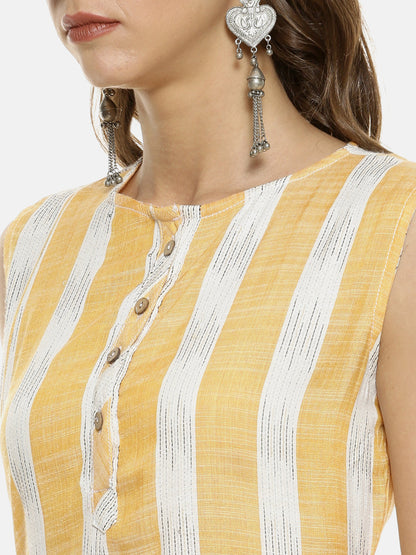 Pinacolada Instafab Women Stylish Striped Casual Kurta Ethnic Wear