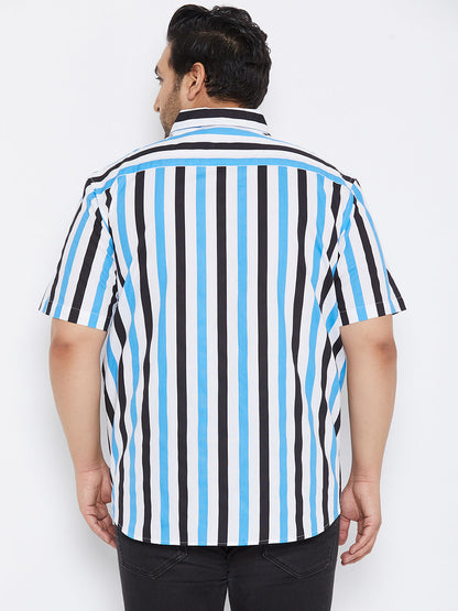 Striped Half Sleeve Casual Shirt