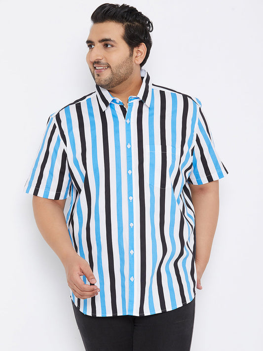 Striped Half Sleeve Casual Shirt