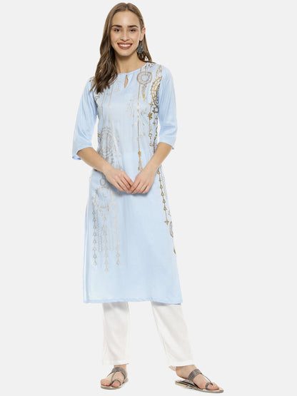 Dreamcatcher Print Kurta With Trousers Set